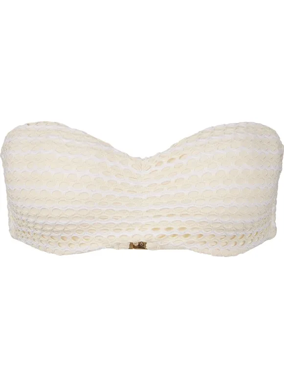 Seafolly Women's Mesh Effect Bustier Bandeau - Bikinitop, oranje