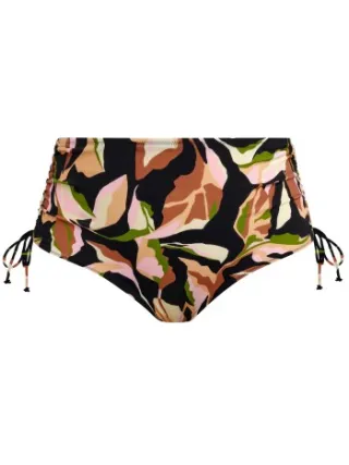 Elomi Ocean Avenue verstelbaar bikinibroekje zwart bladerenprint Versch.kleure/Patroon