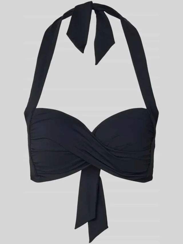 Seafolly Bikinitop met plooien, model 'Twist' Zwart