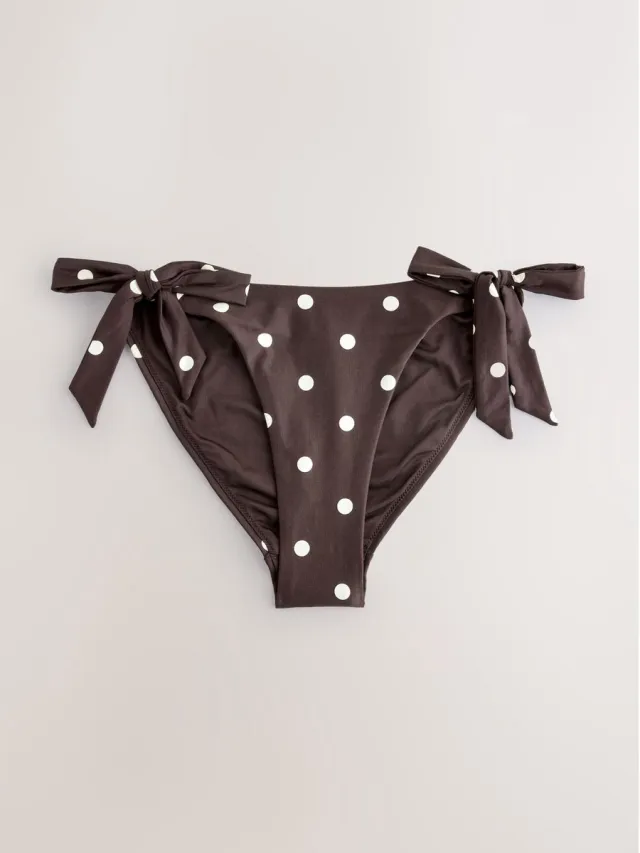 Next Dames - Bikinibroekjes - Bruin Chocolate/Cream Polka Dot