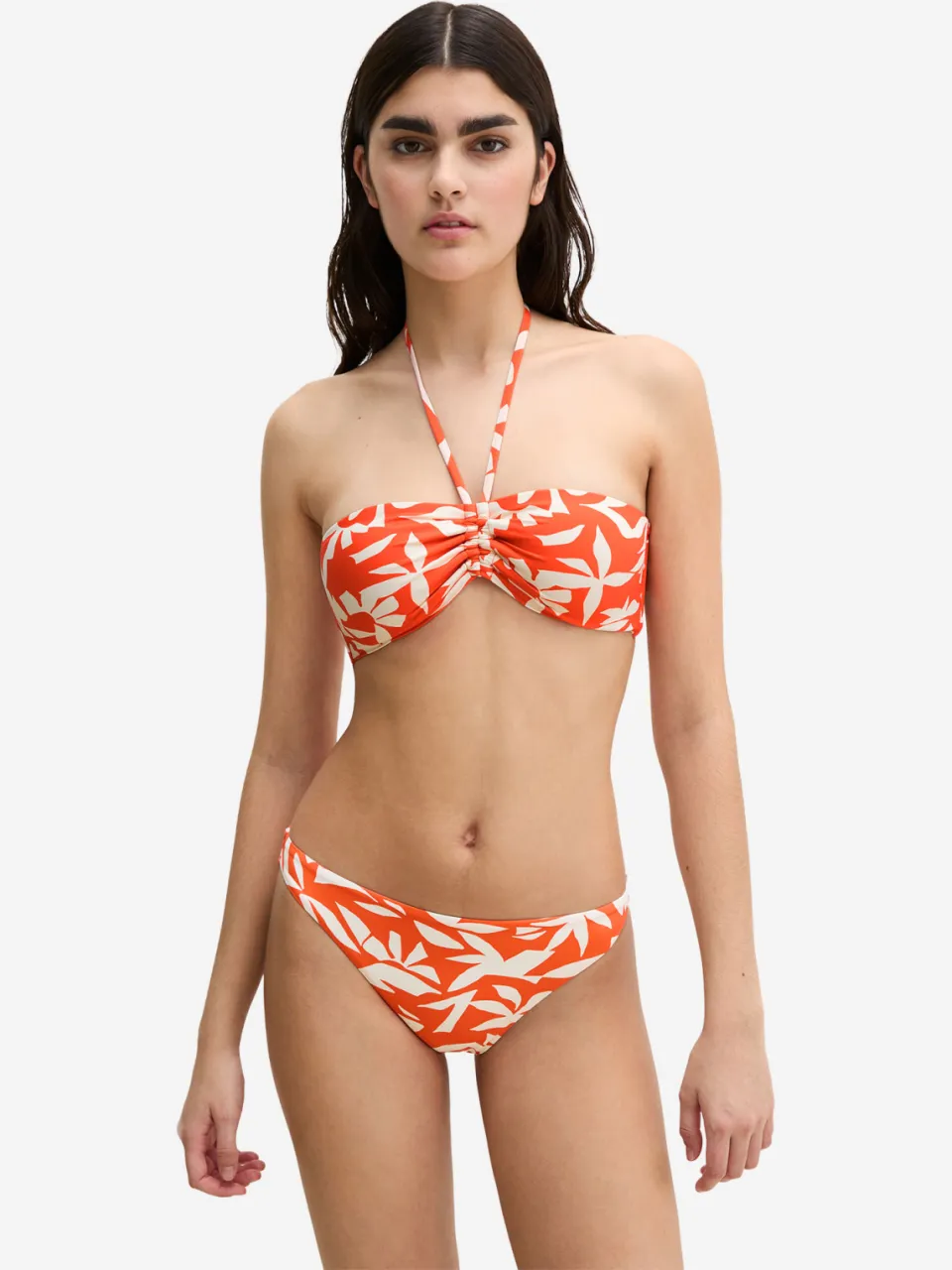 Marc O'Polo Vrouwen Triangel bikinitop Firecracker Floral Oranje