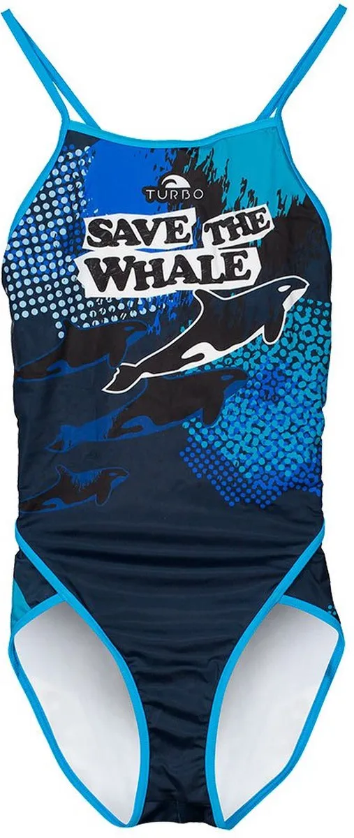 Turbo Save The Whale Zwemkleding Blauw L Vrouw Navy