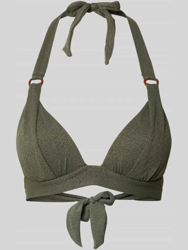 banana moon Bikinitop met Labeldetail Model 'MAHO' Kaki