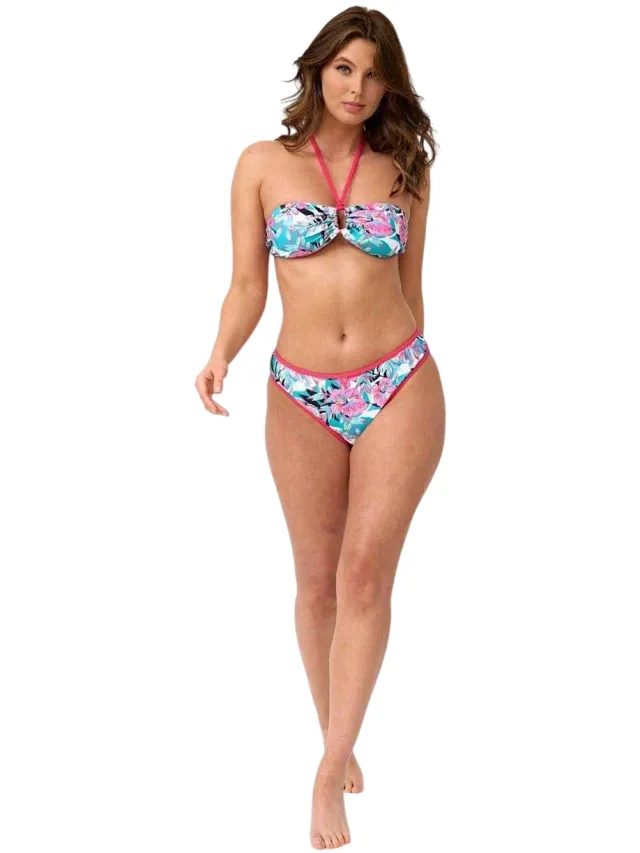 Be You Tropadellic bloemenprint sneldrogend bikinibroekje voor dames (Meerkleurige afdrukken) Blauw