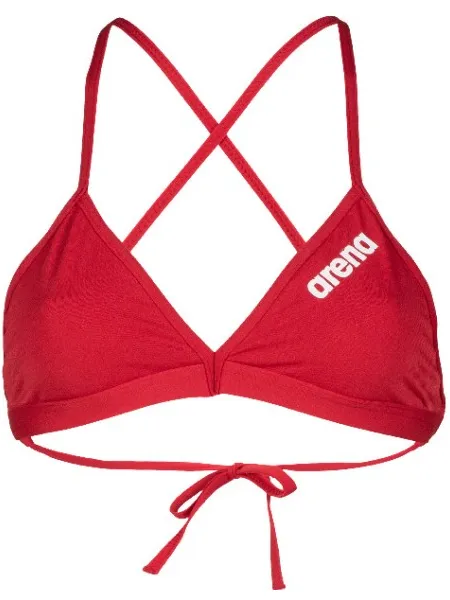 Arena Women's Team Swim Top Tie Back Solid - Bikinitop, rood