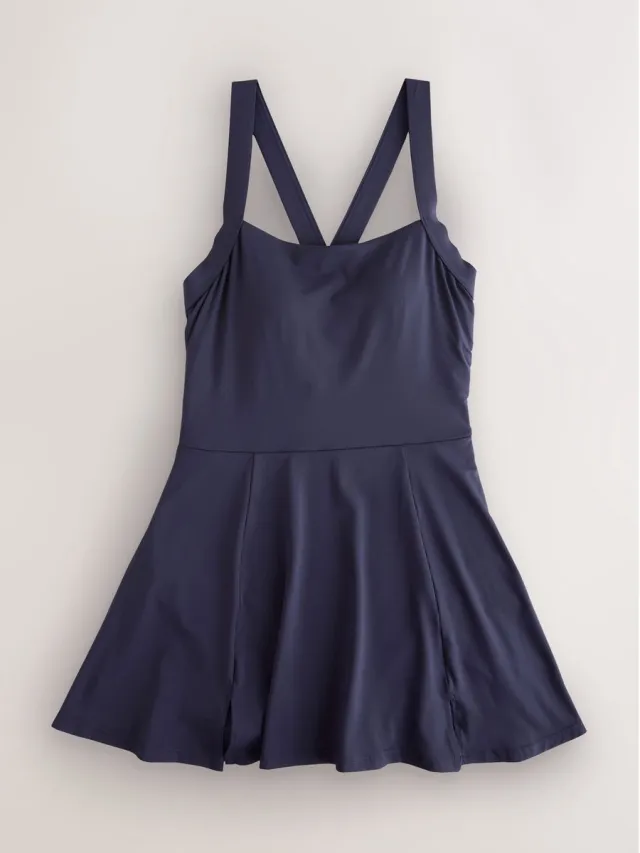 Next Dames - Buikcorrigerende zwemjurk - Blauw Navy
