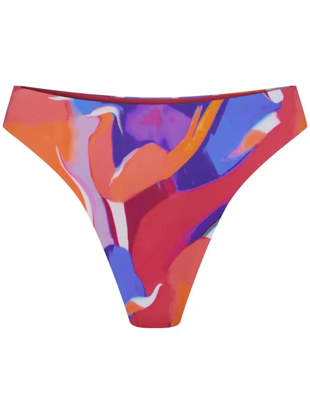 ESOTIQ Jamaica Bloovii - Bikinibroekje - Kleurrijke abstracte print Blauw;Wit;Oranje;Roze