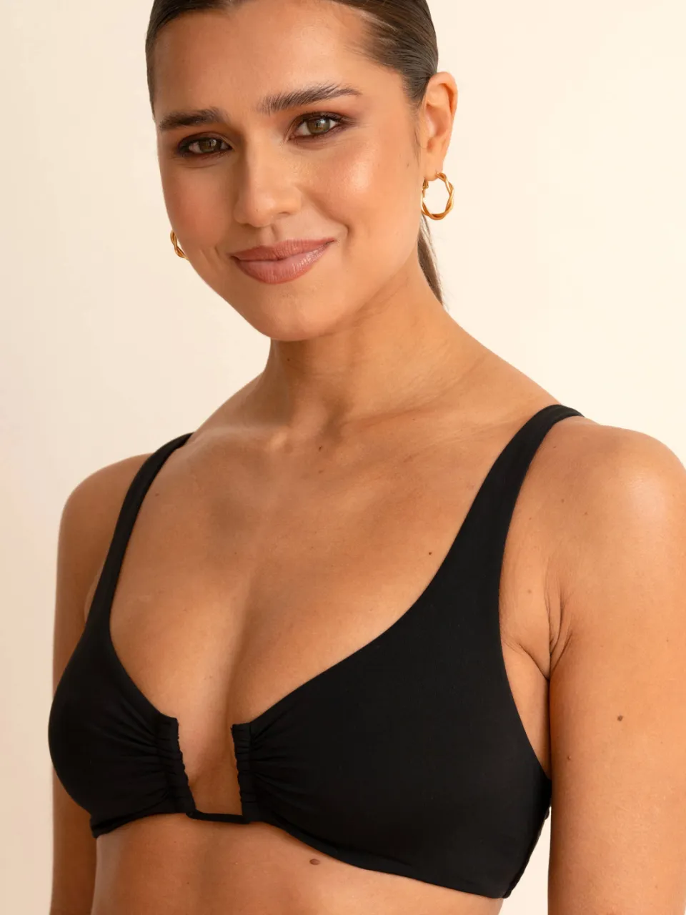 Sam Friday Swash niet-voorgevormde push-up bikinitop zwart, foto 3