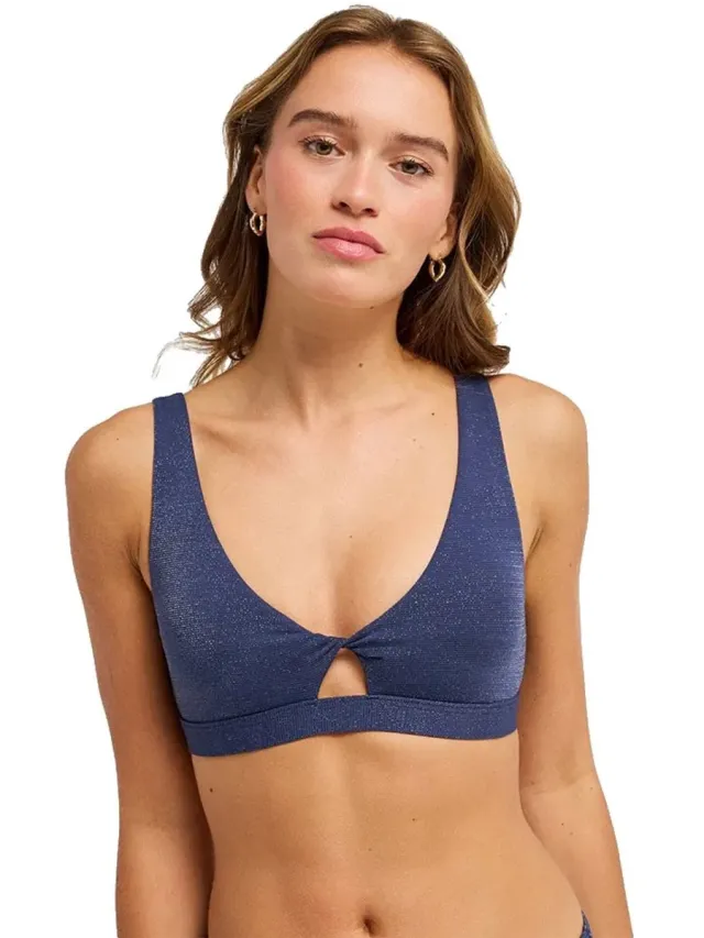 Roxy Shine Elongated Bralette Bikinitop Blauw XS Vrouw Mood Indigo