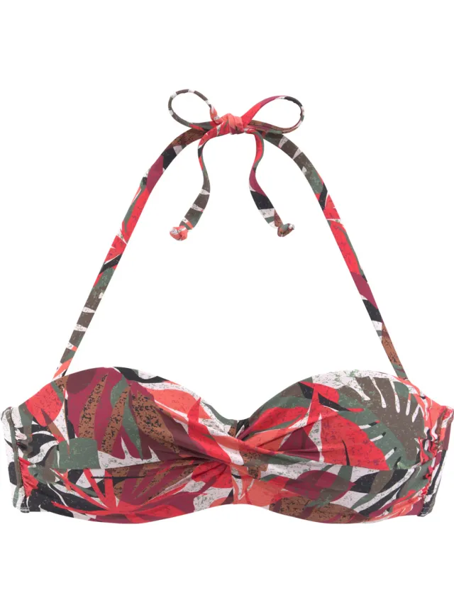 bandeaubikinitop met beugel rood, foto 2
