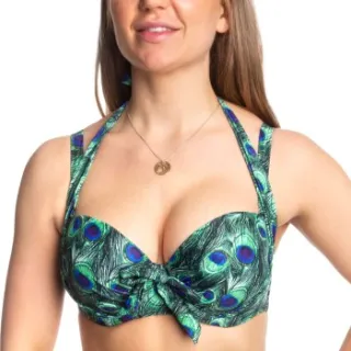 Missya Rose Bikini Strapless Halterneck Print Groen,Versch.kleure/Patroon,Zwart