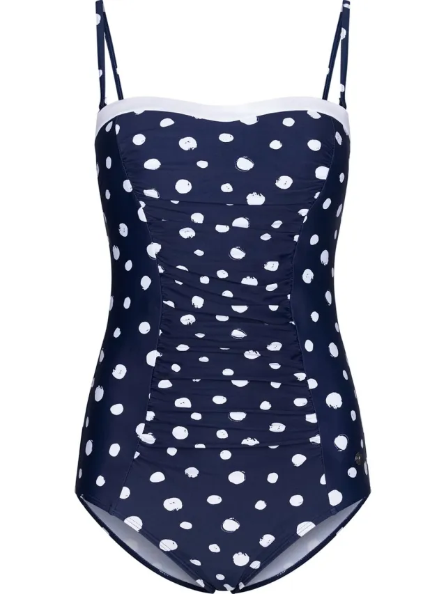 Pastunette Dames Badpak Pastunette - White Dots - Corrigerend - Blauw