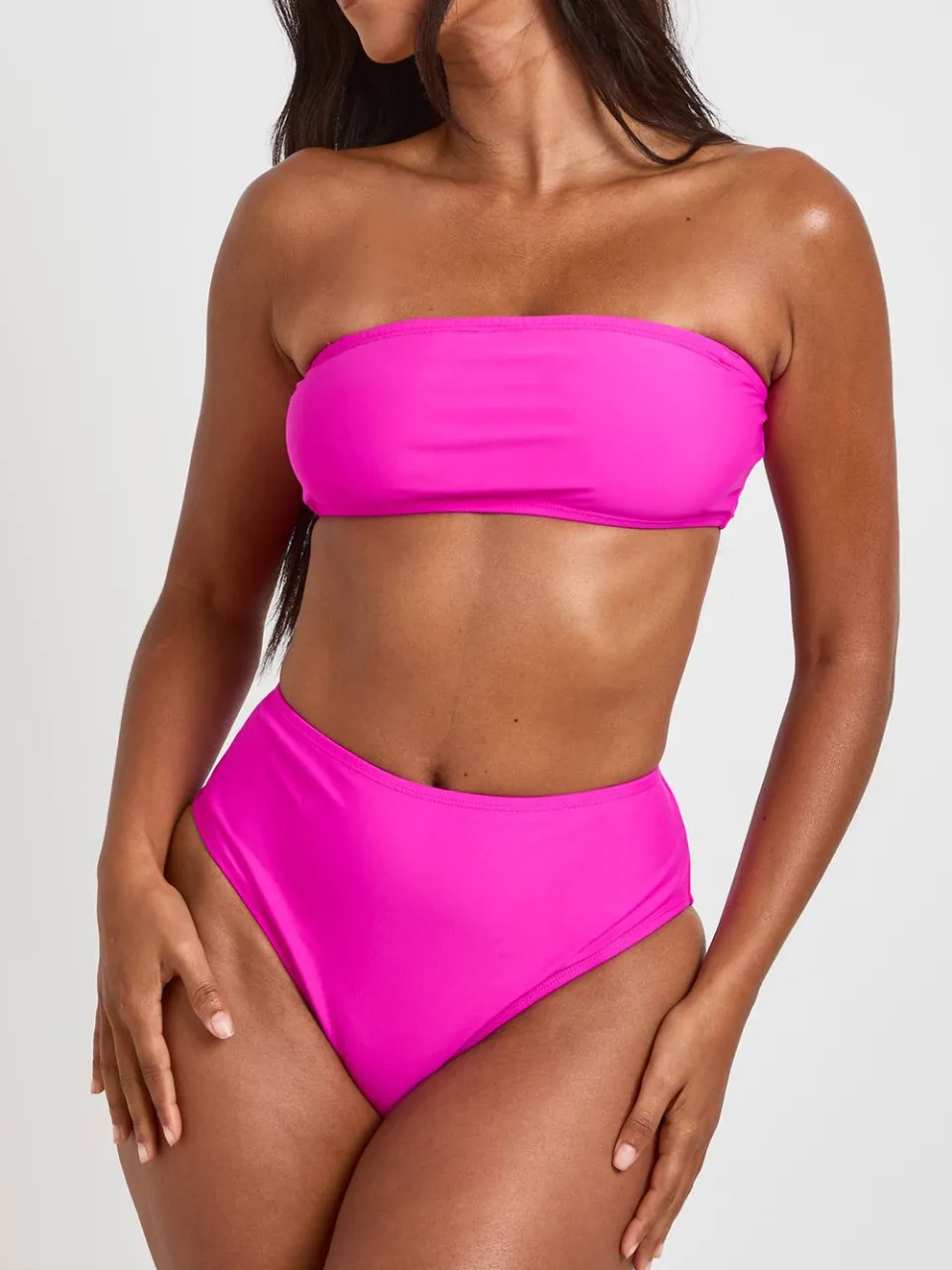 boohoo Dames Essentials Hoge Taille Bikinibroekje fuchsia, foto 4