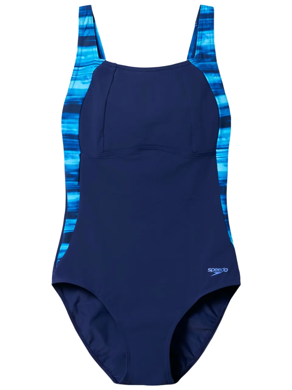 Speedo Lunalustre Printed Shaping badpak donkerblauw donkerblauw/turquoise, foto 2