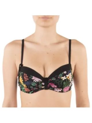 Chantelle Flowers Memory Foam Padded Bikini Bra Zwart,Versch.kleure/Patroon
