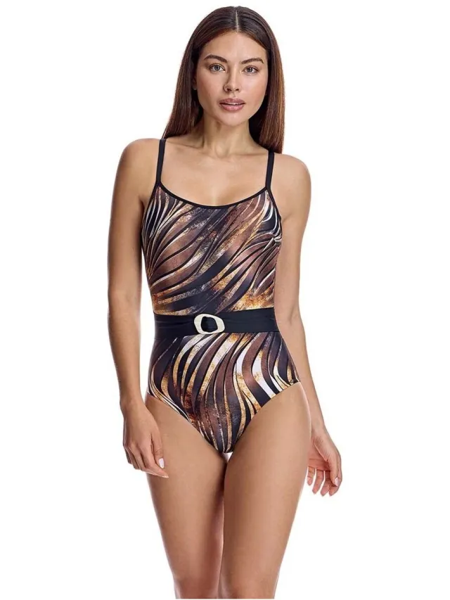 Ory W251281 eendelig badpak bruin