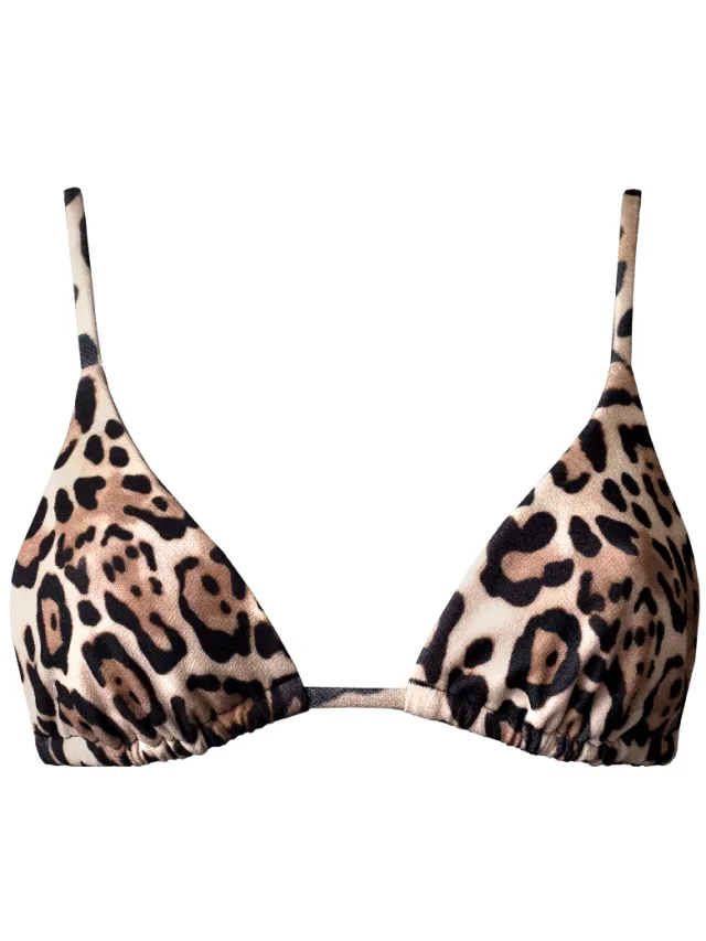 Anekdot dames vegan Triangel Bikinitop Olbia Luipaard Bruin