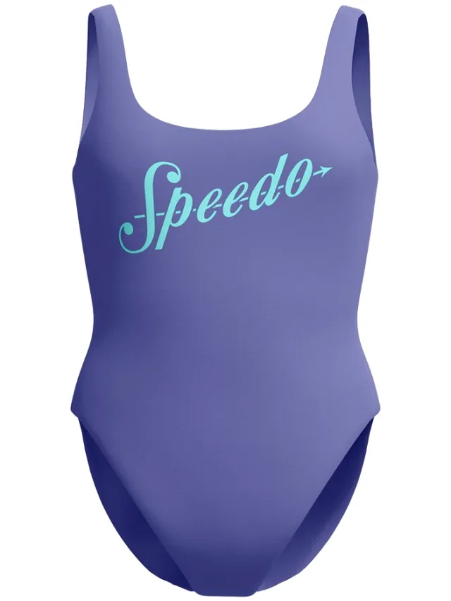 Speedo Dames/Dames Logo U-Back Eendelig Zwempak (Blauw)
