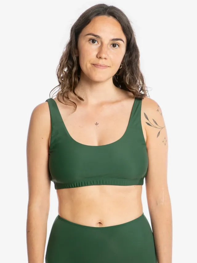 MATONA dames vegan Bikinitop Surf Basic Basilicum Donkergroen