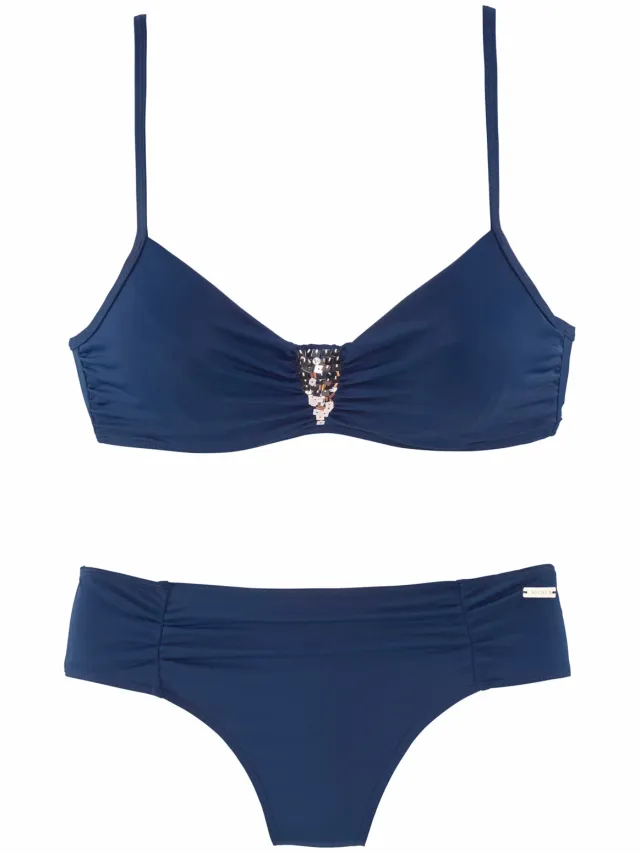 beugelbikini marineblauw