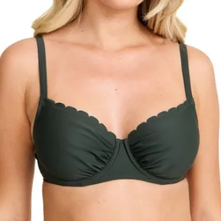 Damella Grace Wavy Bikini Bra Zwart,Groen