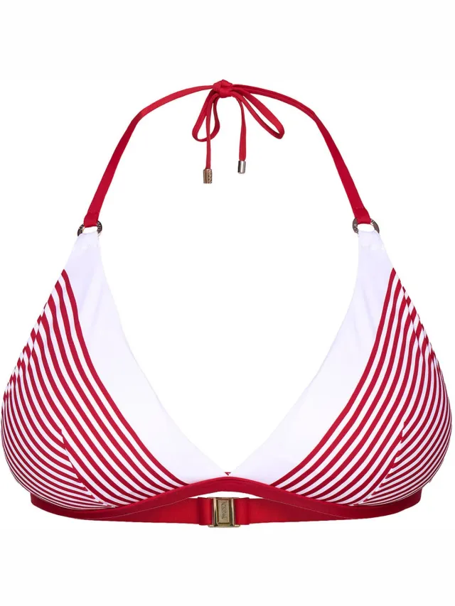 Joop! Triangel-Bikini-Top Streifen Gardenia AOP