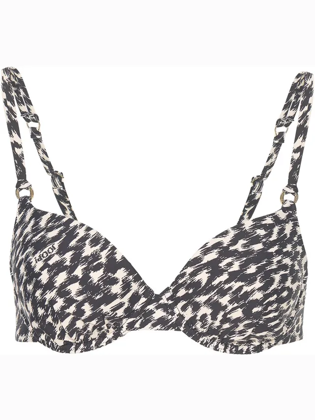 Joop! Bügel-Bikini-Top Animal zwart