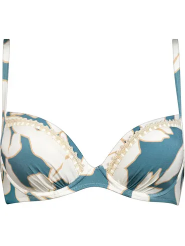 WATERCULT Women's Floral Abstract Wired Bikini Top - Bikinitop - Cup: C, wit