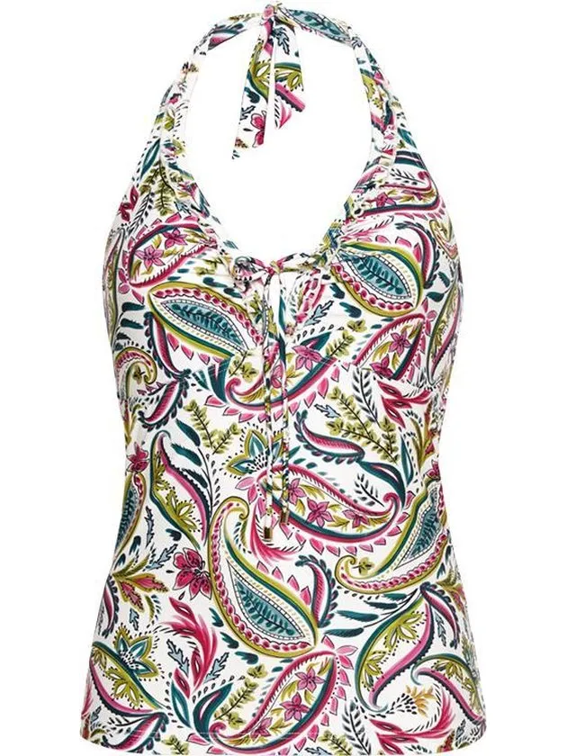 Cyell WAJANG FLORAL Tankinitop met Beugel Dames Multicolor
