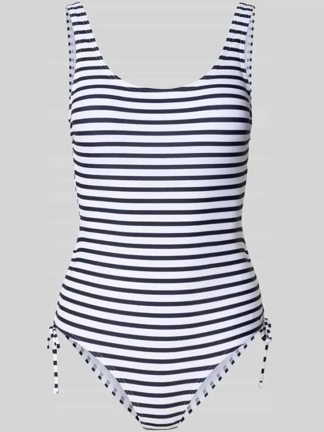 VENICE BEACH Badpak met vetersluitingen opzij, model 'Summer' Donkerblauw