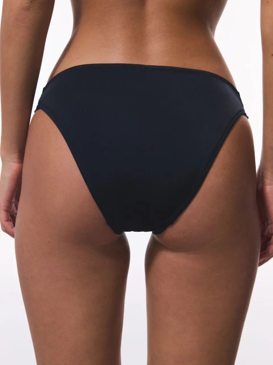 Penti Lage Taille Effen Jersey Bikini Slip zwart, foto 2