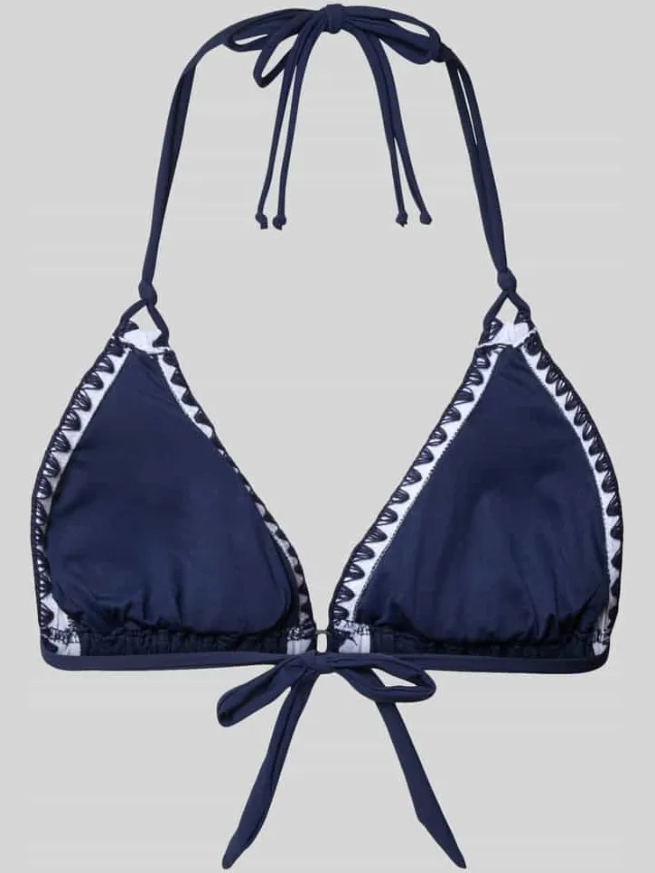 banana moon Bikini-bovendeel met structuurpatroon model 'BLUCO' donkerblauw, foto 2