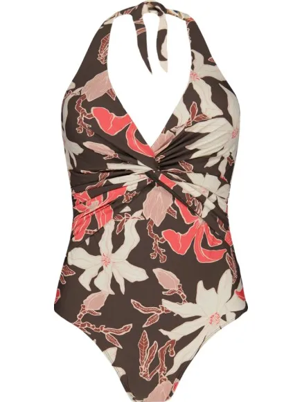 Barts Camolo halter badpak bruin Wit