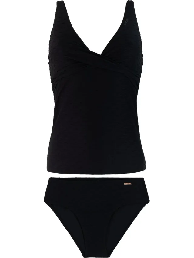 Protest PRTGails - Tankini set Dames - Normale pasvorm - Uitneembare vulling - Hoge taille - Volledige dekking - Zwart True Black