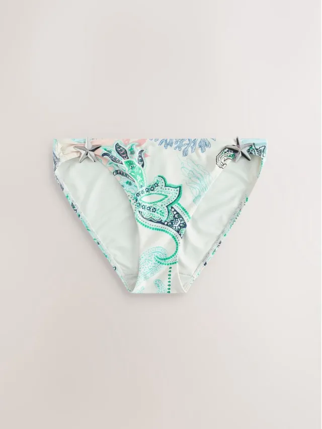 Next Dames - Hoog opgesneden bikinibroekje - Crème Pastel Pink/Blue Octopus