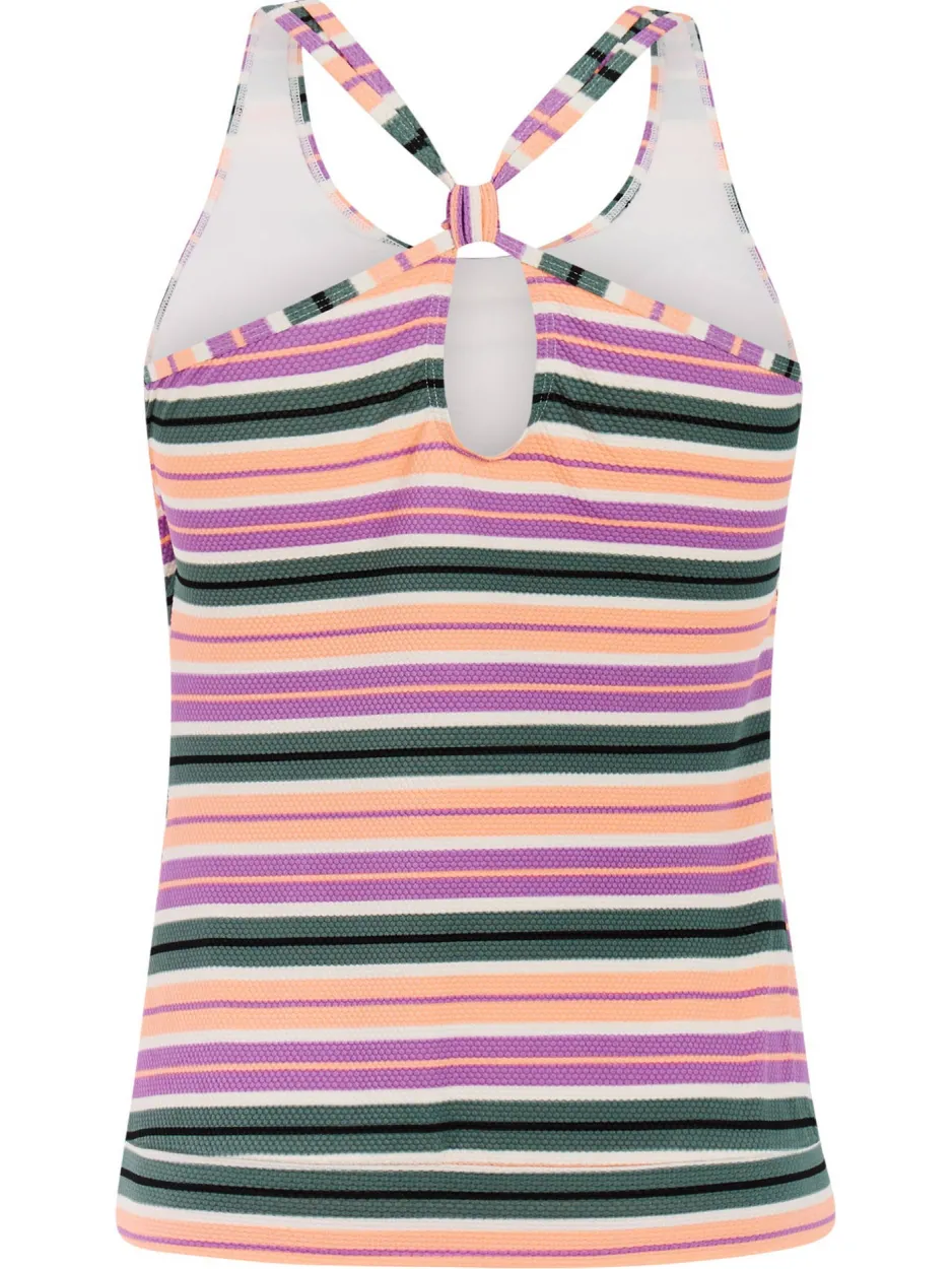 Protest MIXZESTER voorgevormde tankini bikinitop gestreept roze groen, foto 2
