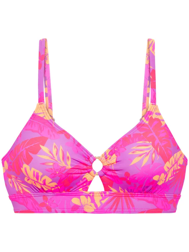 bustierbikinitop roze met bloemenprint, foto 2