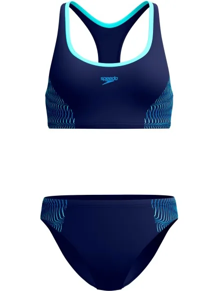 Speedo Placement 2 Piece bikini blauw
