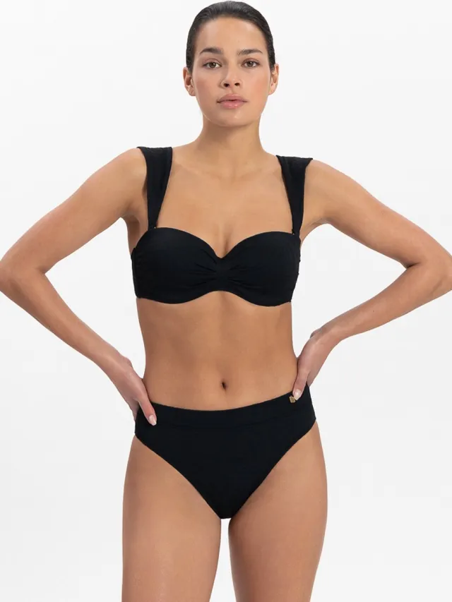 Beachlife Black Swirl Dames Bikinitopje Zwart