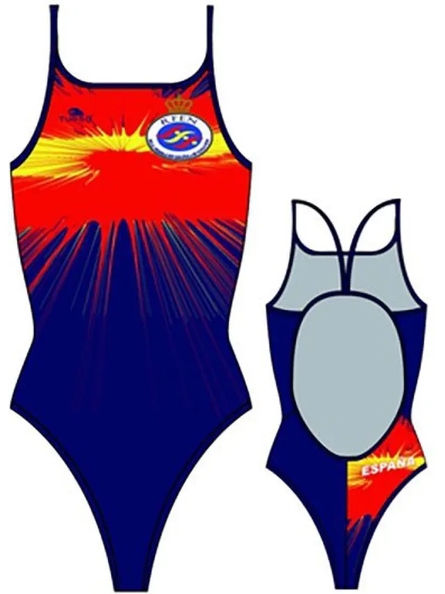 Turbo Spain Badpak Met Dunne Bandjes Blauw 7-8 Years Meisje Red