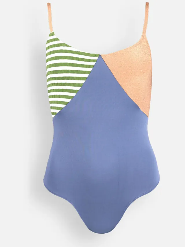 Oxbow Remix patchwork badpak meerkleurig Multicolour