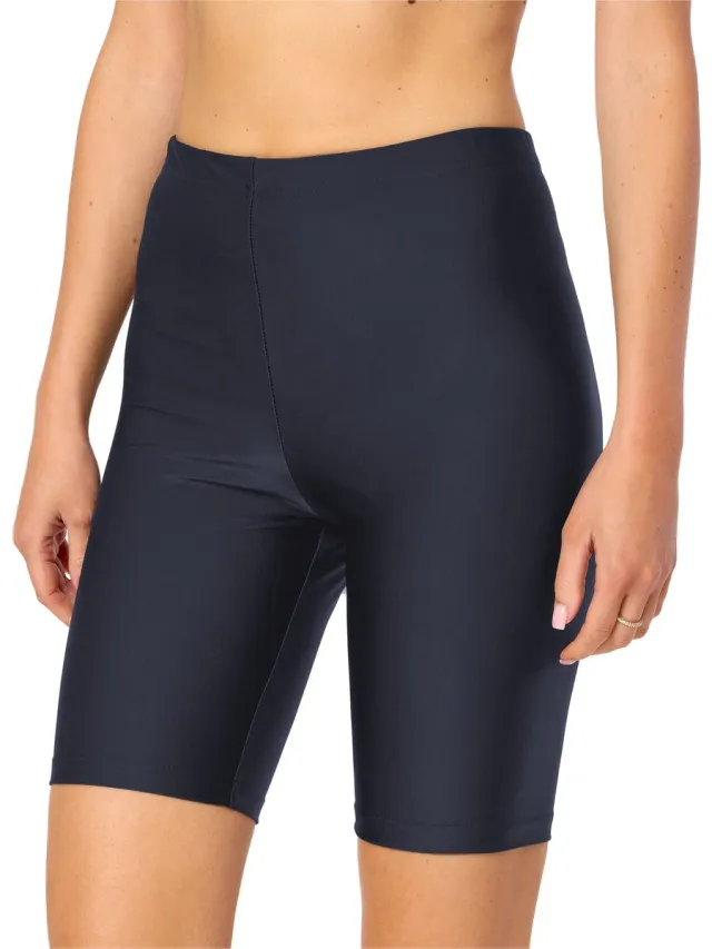 Merry Style MS-MS10-333-SWLE Dames lange Zwembroek - Zwemshorts - Bikinibroekje - Elastische tailleband - Polyamide & Elastaan - Marineblauw (6007) - 38