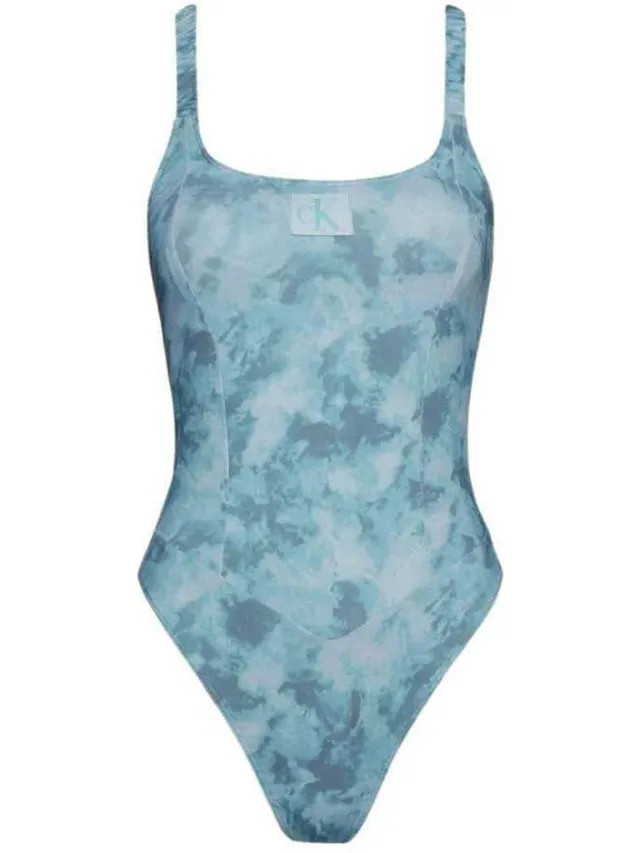 Calvin Klein Dames/Dames Stropdas One Piece Zwempak (Blauw), foto 2