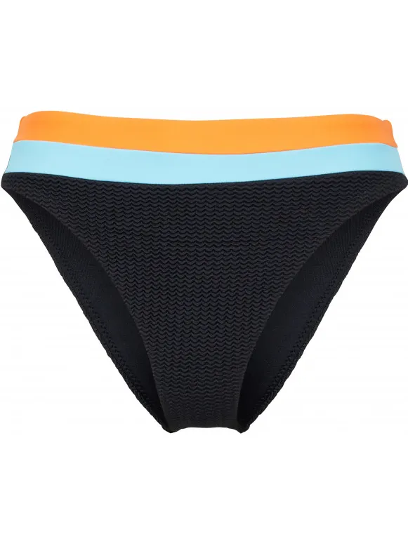 Seafolly Women's Slice of Splice Spliced High Rise - Bikinibroekje, zwart