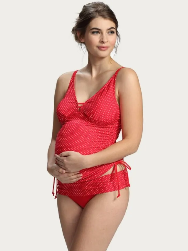 Petit Amour Ava zwangerschapstankini rood