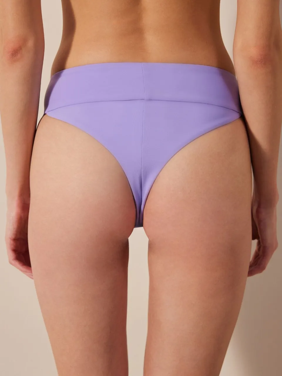 Penti Midde-hoge Taille Bikini Slip met Ceintuur lila, foto 2