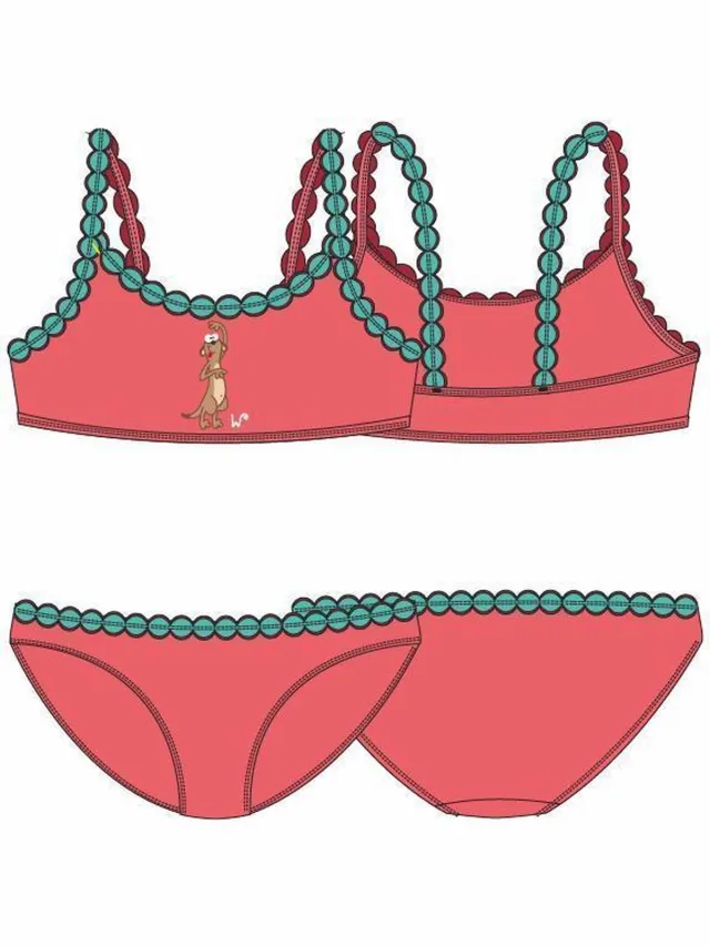Woody bikini koraal roze - 4 jaar