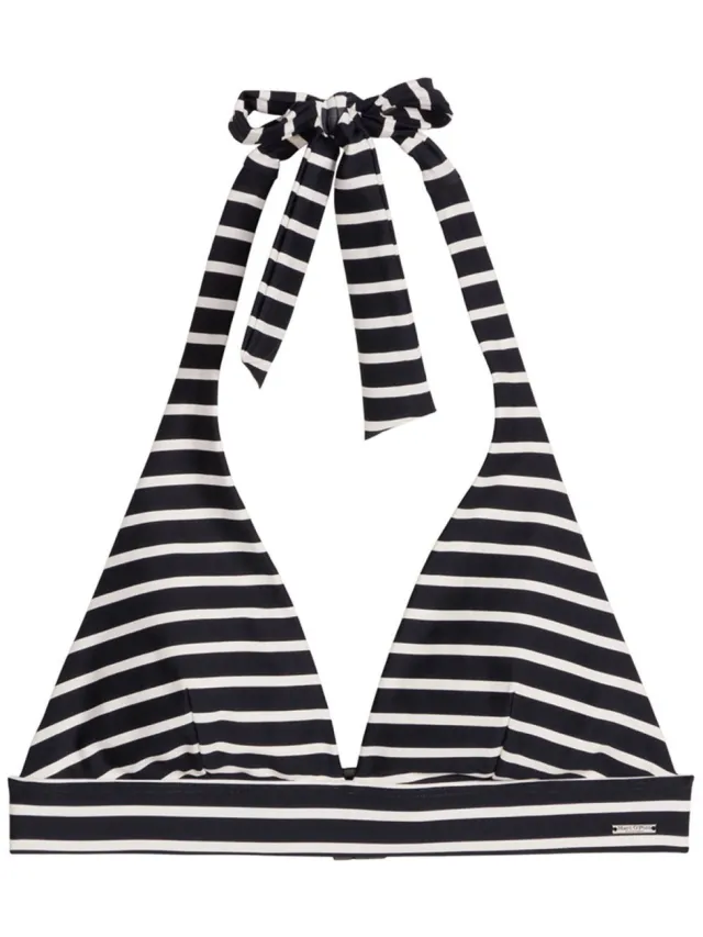 Marc O'Polo Bikinitop met halter model 'ESSENTIALS TRIANGLE TOP' donkerblauw