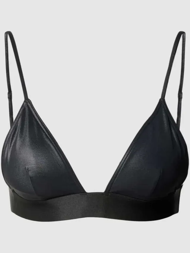 Calvin Klein Bikinitop in effen design, model 'CK REFINED' Zwart
