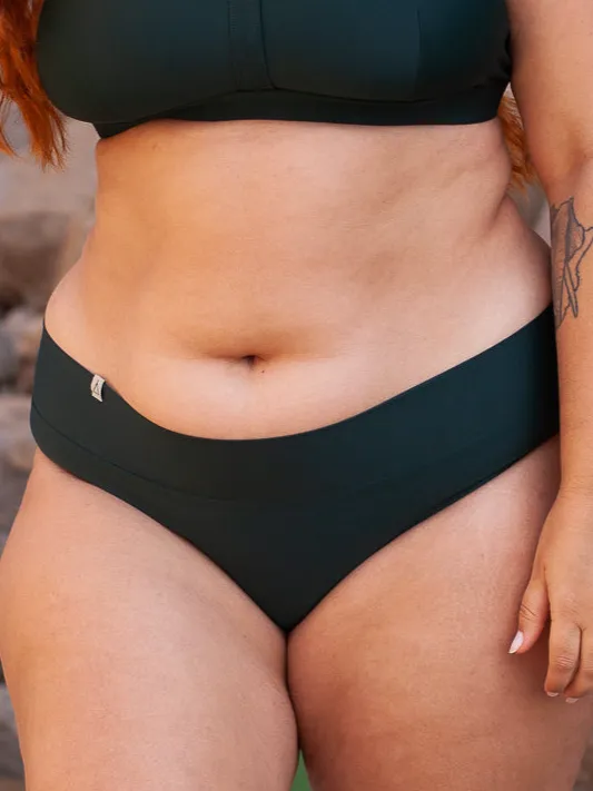 Inaska dames vegan Bikinibroekje Soft Waist Flow Donkergroen, foto 2